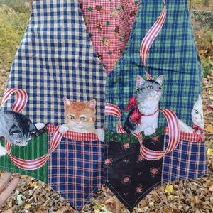 Plus Size Cats and presents Calico cotton vest